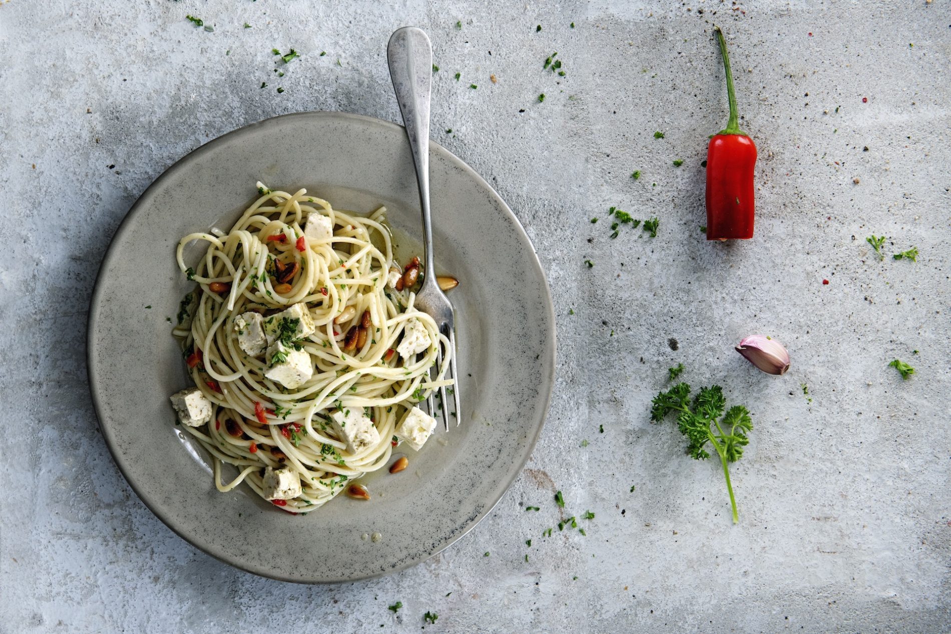 Spaghettie met SoCheeze blokjes